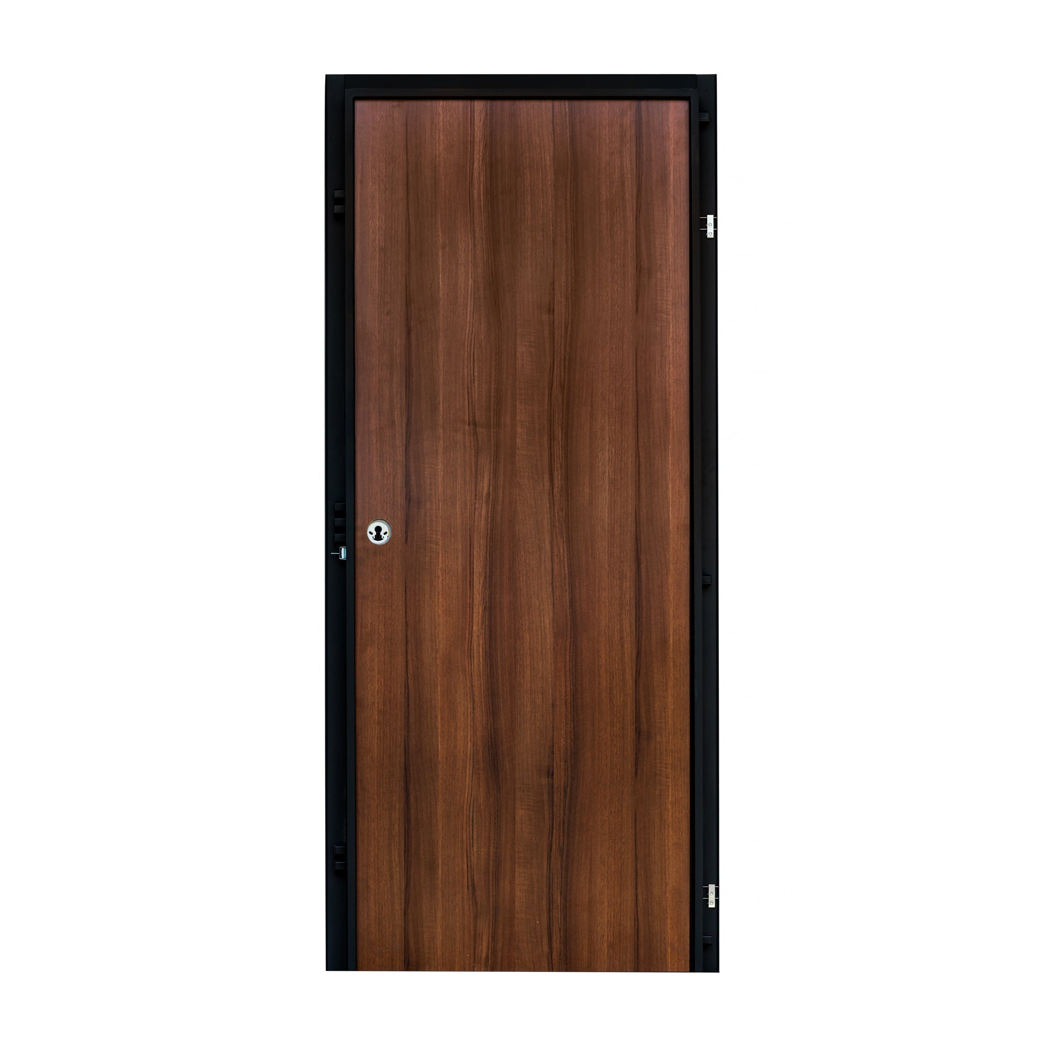PORTA BLINDATA CON PANNELLO ESTERNO IN  MELANINICO COLORE NOCE