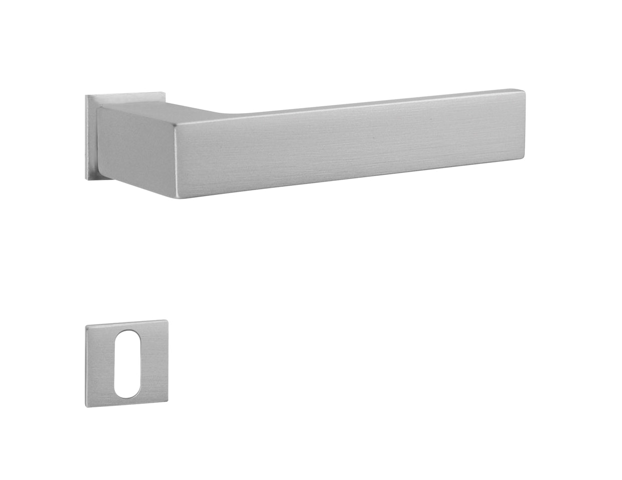 MANIGLIA KUBO 1317/ 243 BB F16 IN ALLUMINIO CROMO SATINATO